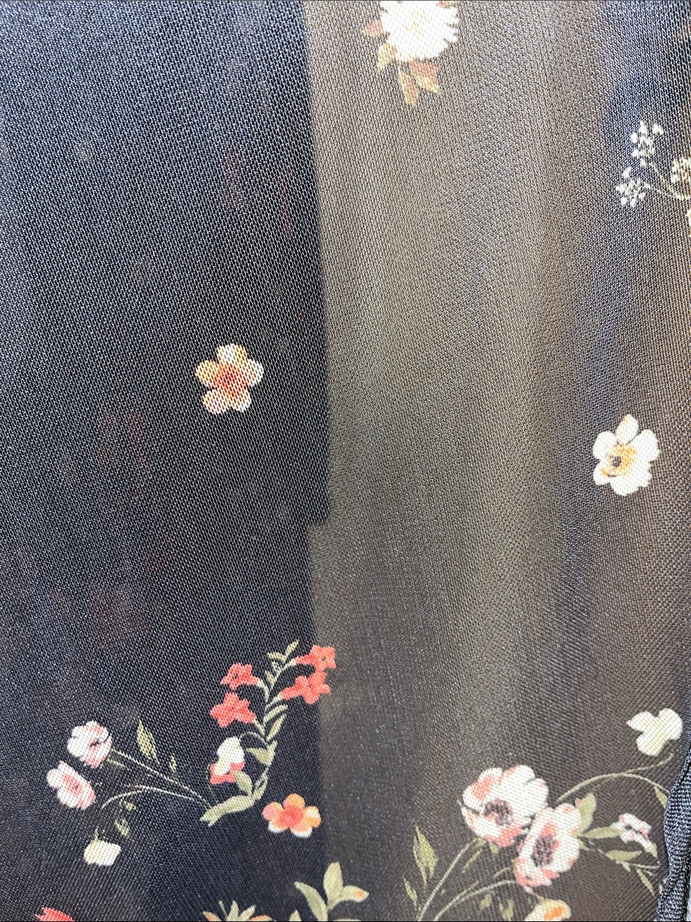 Daytrip Black Floral Sheer Duster Kimono - Picture 3 of 8